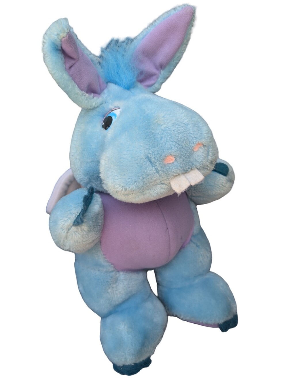 Vintage Hasbro Wuzzles Blue Hoppopotamus 1984 Plush Disney Stuffed Animal